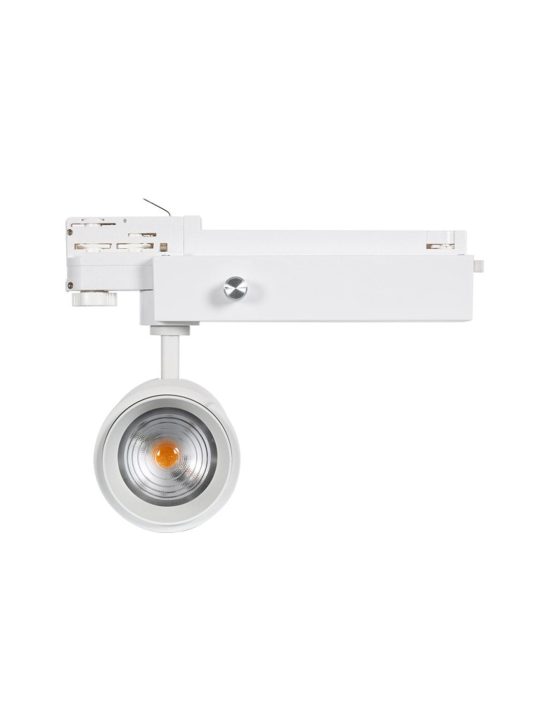 Spot LED sur Rail Triphasé 30W Dimmable Wolf Multiangle 15-60º Blanc