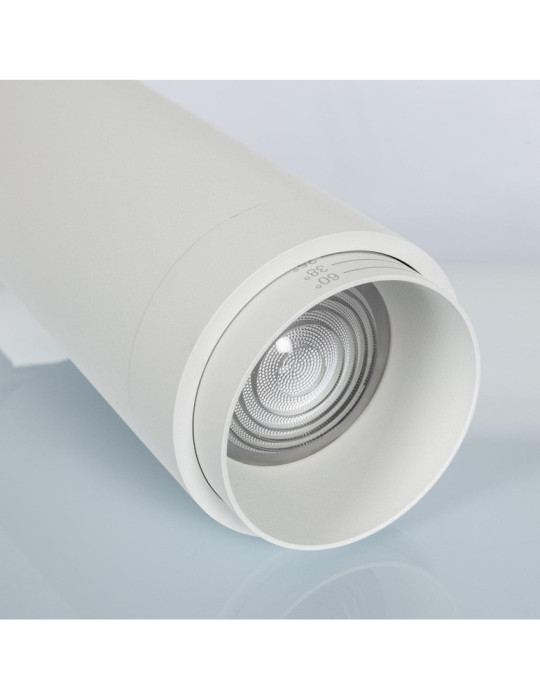 Spot LED sur Rail Triphasé 30W Dimmable Wolf Multiangle 15-60º Blanc