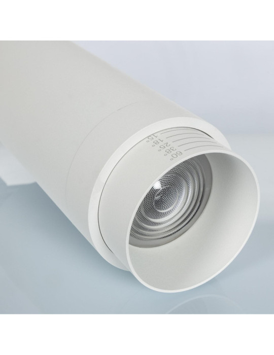 Spot LED sur Rail Triphasé 30W Dimmable Wolf Multiangle 15-60º Blanc