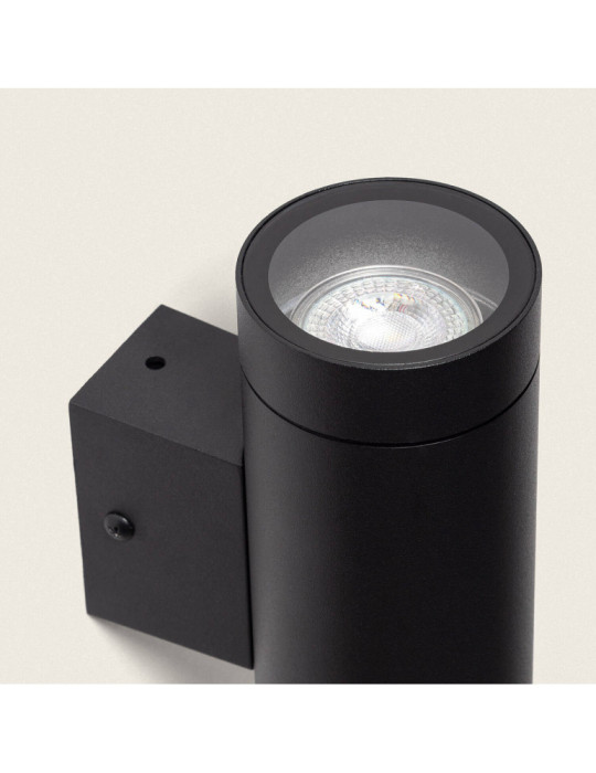 Applique Murale Extérieure Aluminium Double Éclairage Noire Oakham