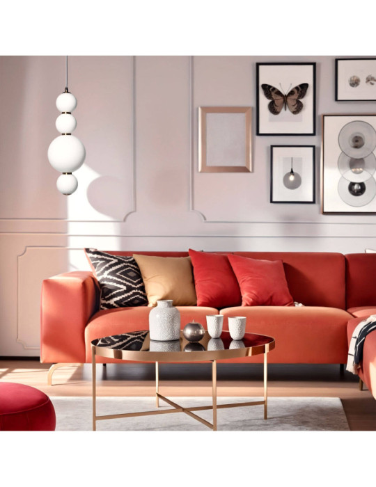 Suspension LED 10W Métal et Verre Slim Atira