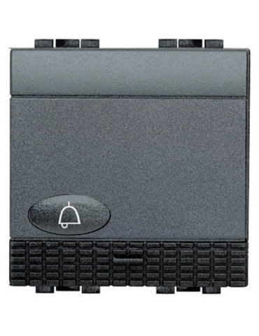 Bouton-Poussoir Symbole Sonnette 2 Modules 10A 250V AC Borne Auto BTicino Living Light L4042M2N