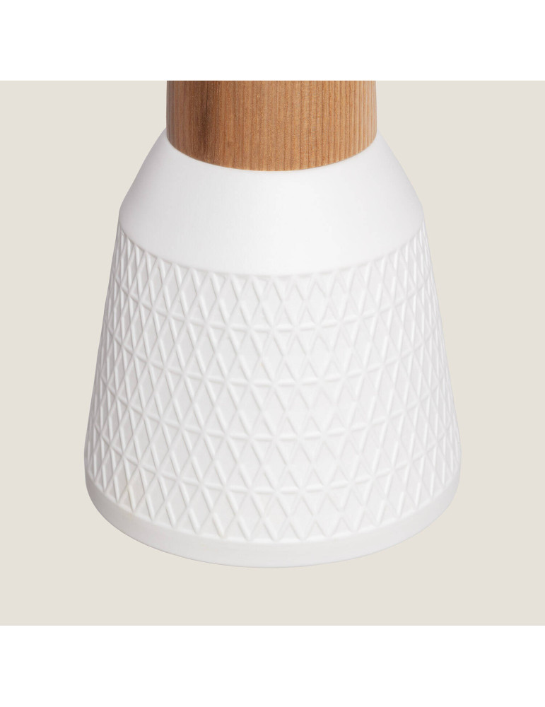 Suspension Céramique et Bois Retilles