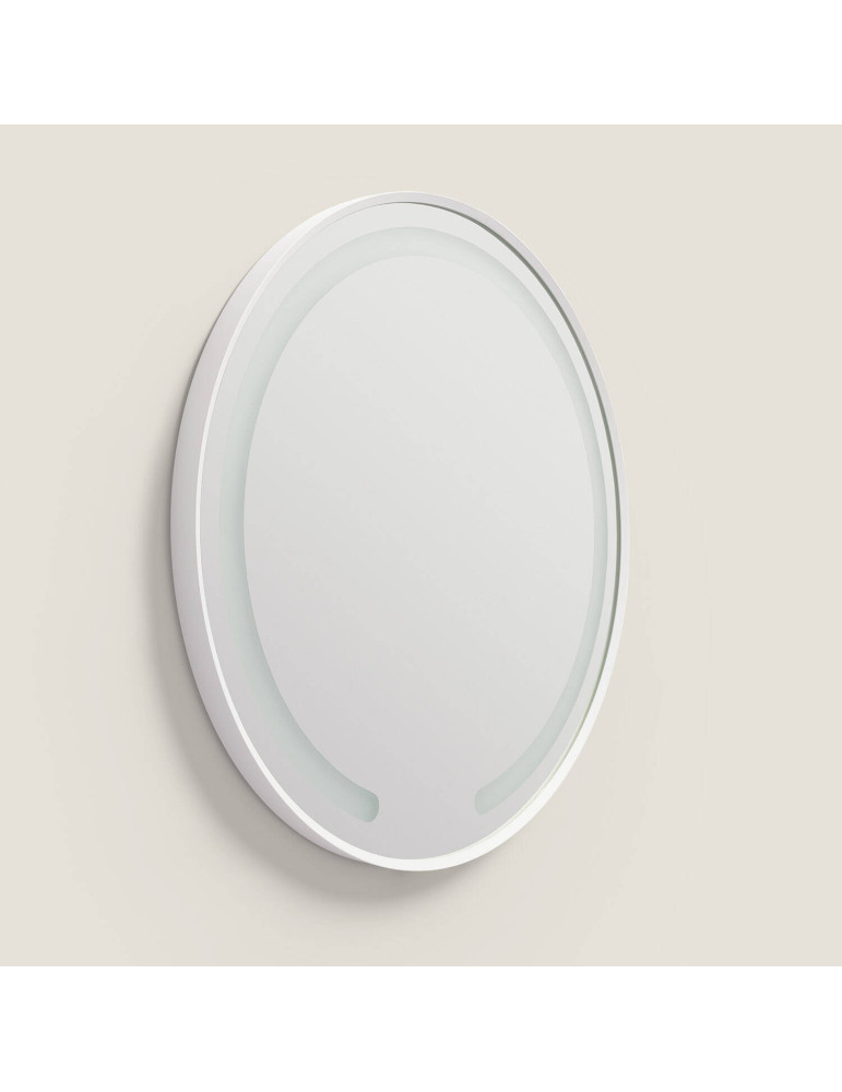 Miroir Salle de Bain avec Éclairage LED Anti-buée Ø60 cm Nour