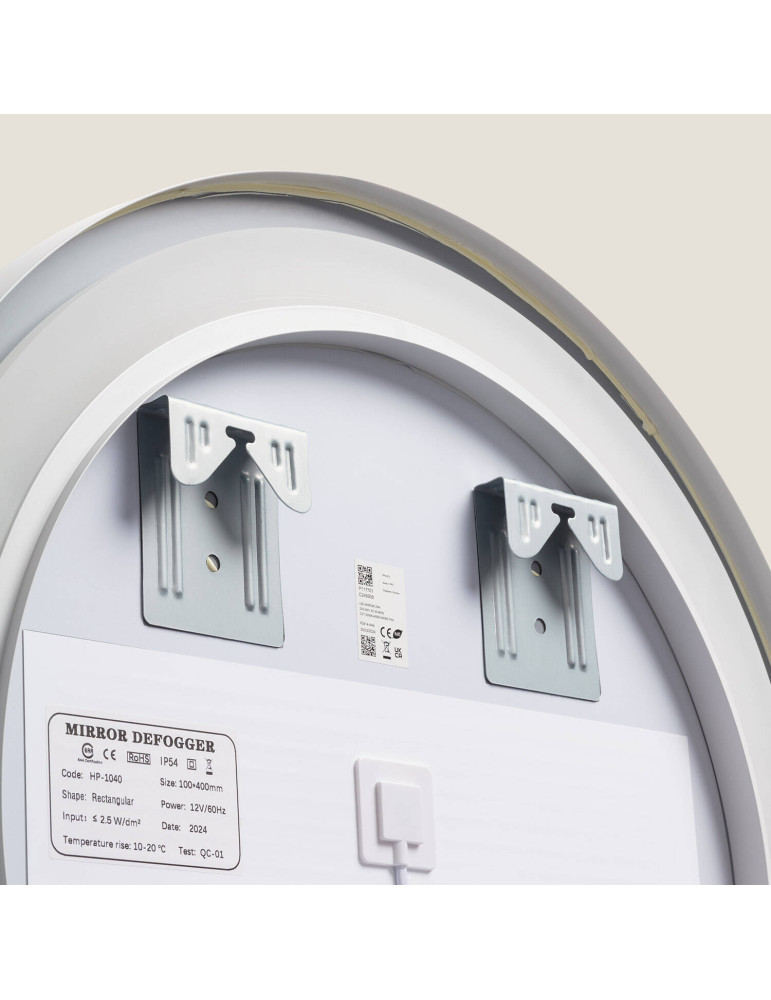Miroir Salle de Bain avec Éclairage LED Anti-buée Ø60 cm Nour