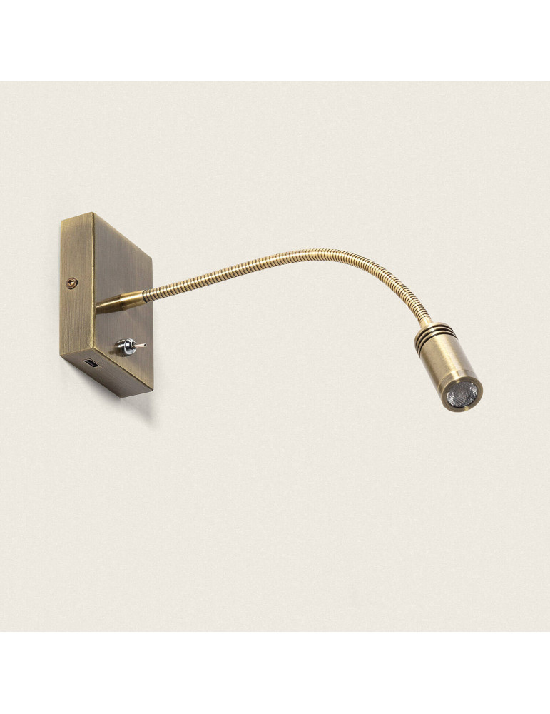 Lampe Murale Métal avec Port USB Apsley Lampe Murale Métal avec Port USB Apsley