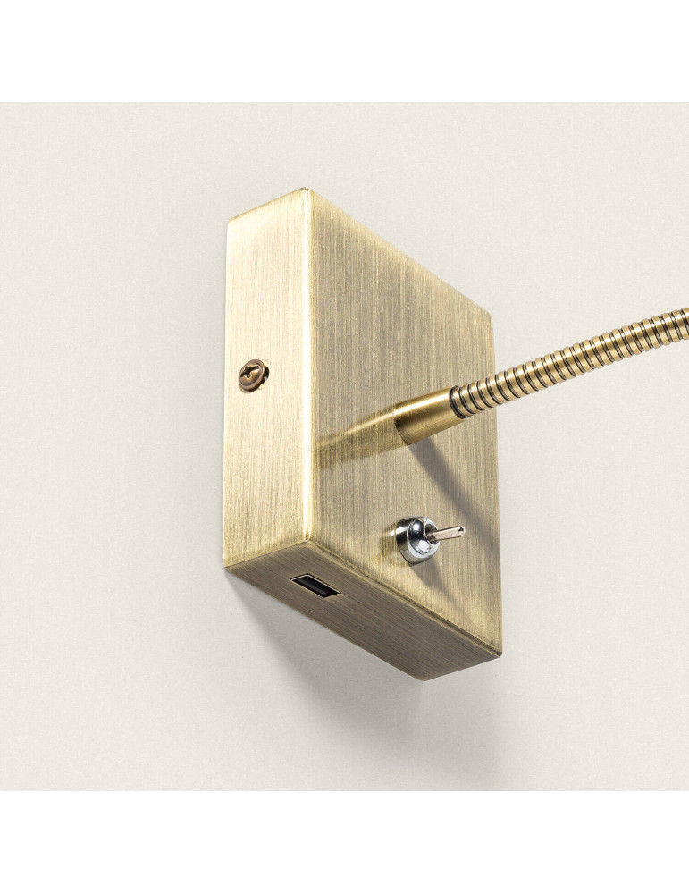 Lampe Murale Métal avec Port USB Apsley