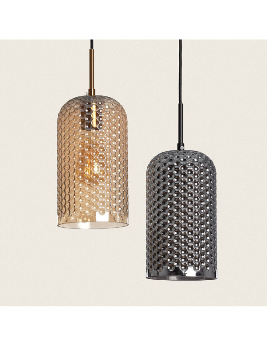 Suspension Métal et Verre Large Bernie