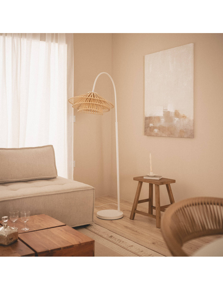 Lampadaire Métal et Bambou Ailén