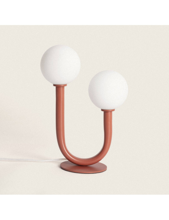 Lampe à Poser Métal et Verre Zeina