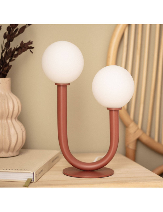 Lampe à Poser Métal et Verre Zeina