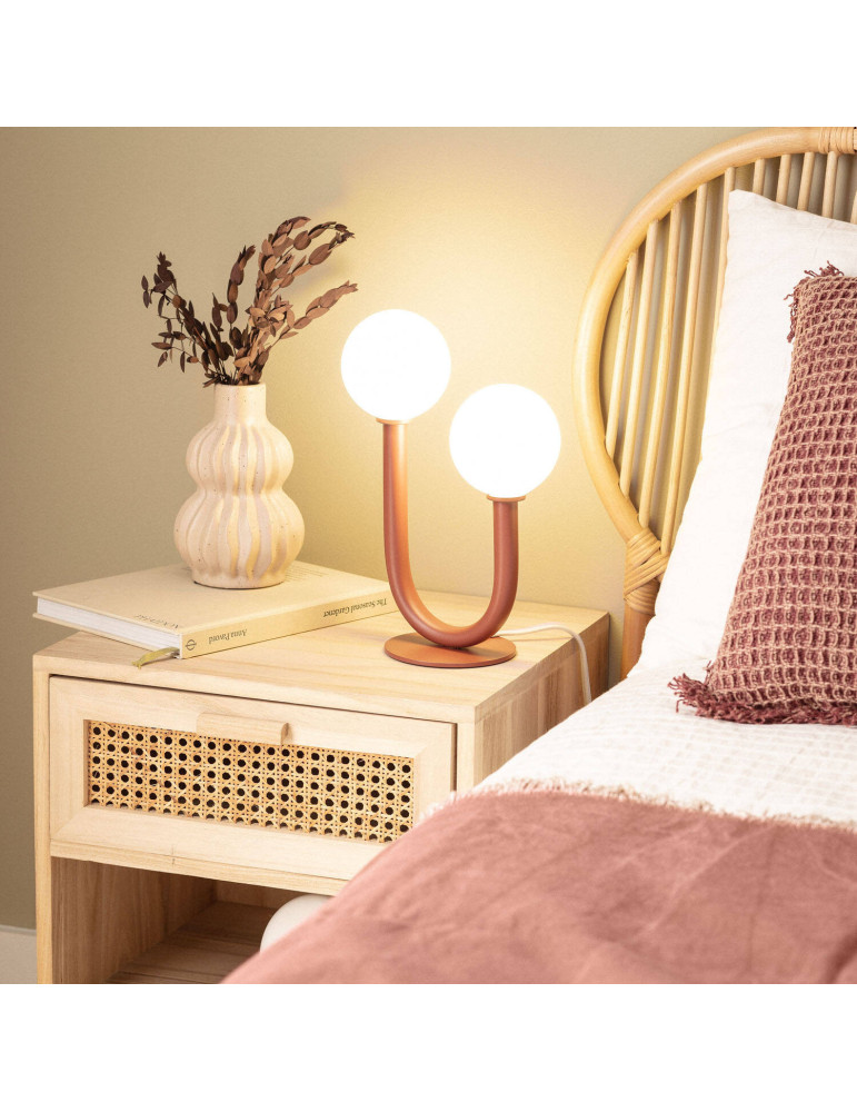 Lampe à Poser Métal et Verre Zeina