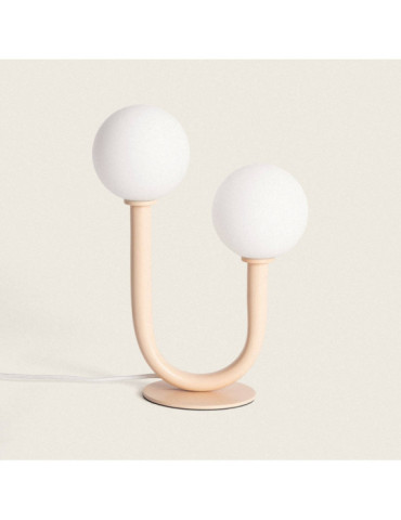 Lampe à Poser Métal et Verre Zeina