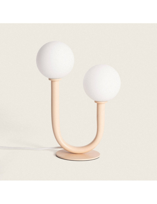 Lampe à Poser Métal et Verre Zeina Lampe à Poser Métal et Verre Zeina