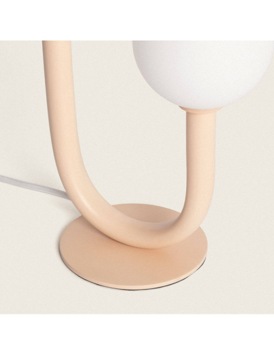 Lampe à Poser Métal et Verre Zeina