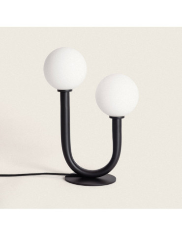 Lampe à Poser Métal et Verre Zeina