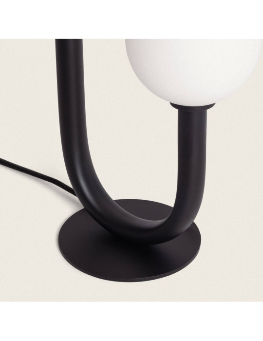 Lampe à Poser Métal et Verre Zeina