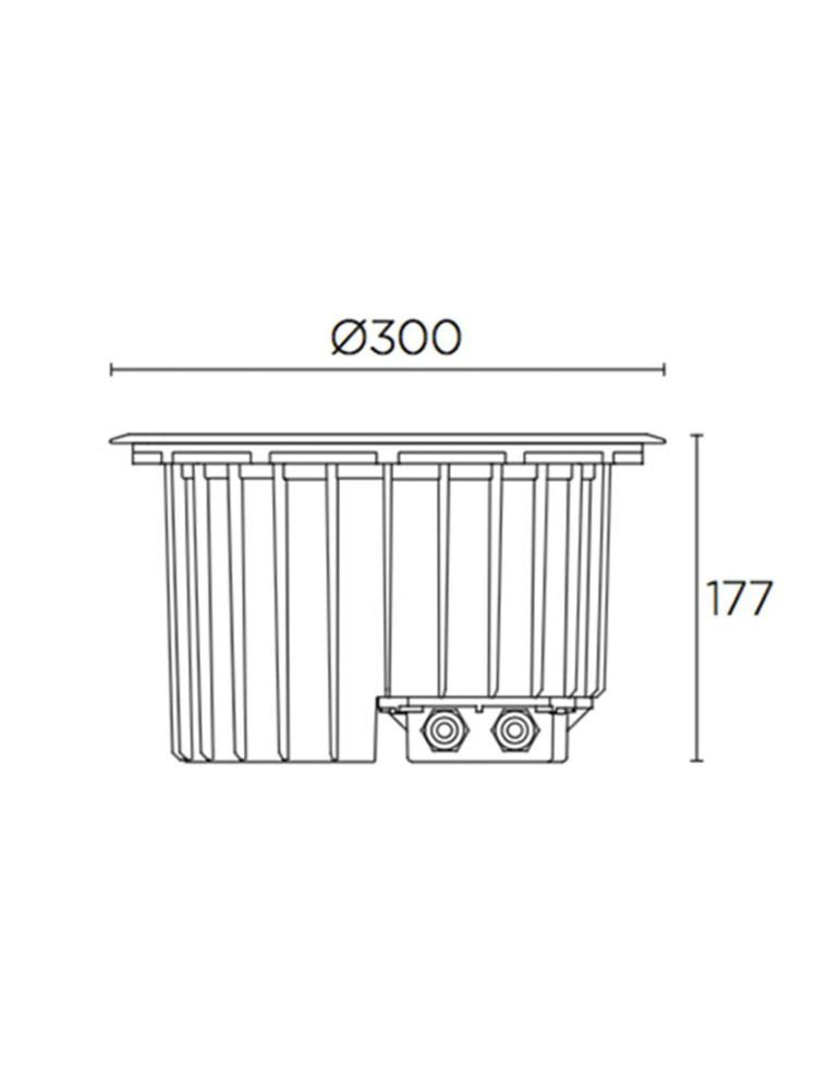 Balise LED Extérieure 34.7W Encastrable au Sol Gea Aluminium Dimmable LEDS-C4 55-9972-CA-CK