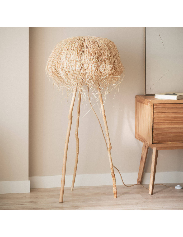 lampadaire en rotin Lasje