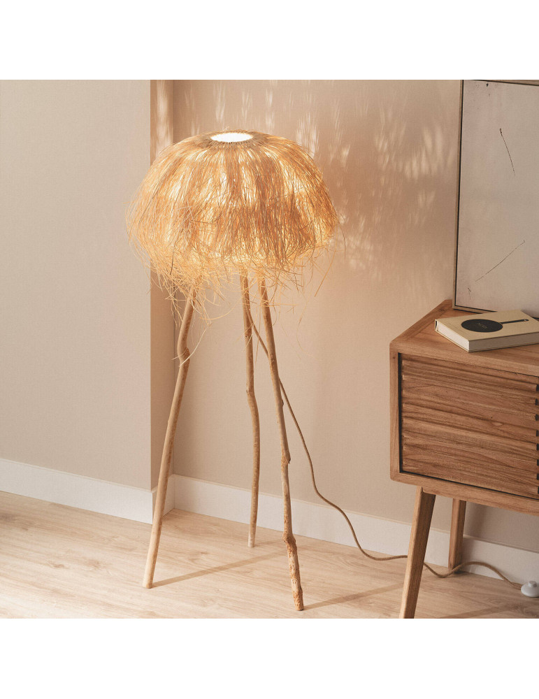 lampadaire en rotin Lasje