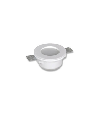Collerette Downlight Intégration Plâtre/Pladur Ronde pour Ampoule LED GU10/GU5.3 Coupe Ø133 mm