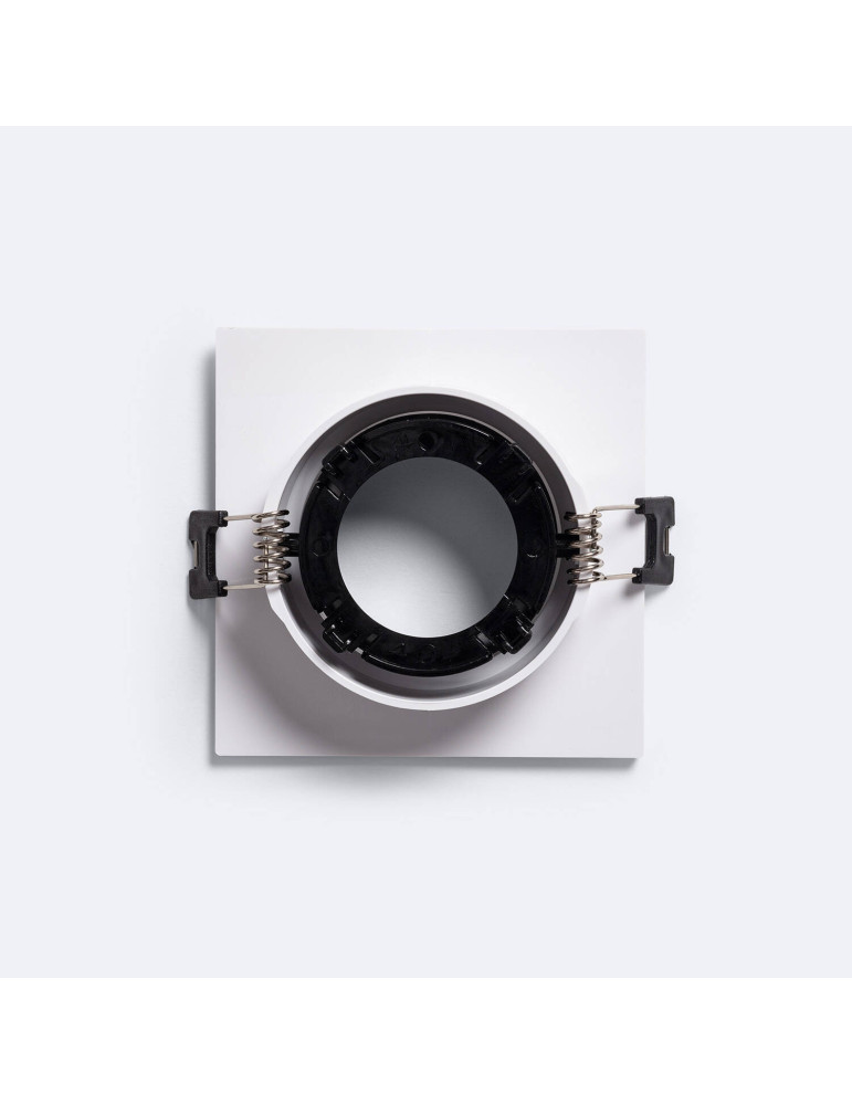 Collerette Downlight Carrée Orientable pour Ampoule LED GU10 / GU5.3 Coupe Ø 75 mm