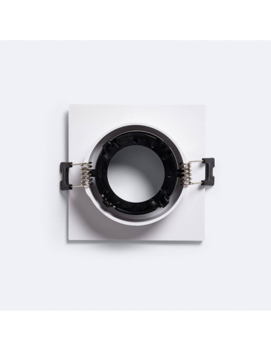 Collerette Downlight Carrée Orientable pour Ampoule LED GU10 / GU5.3 Coupe Ø 75 mm