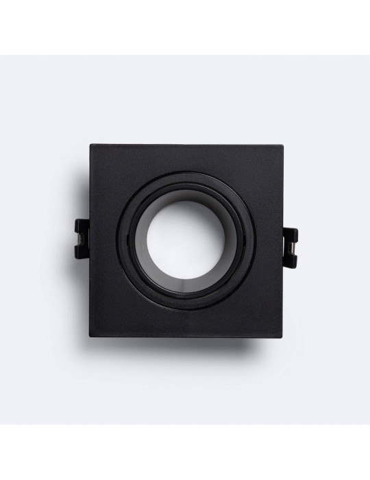 Collerette Downlight Carrée Orientable pour Ampoule LED GU10 / GU5.3 Coupe Ø 75 mm