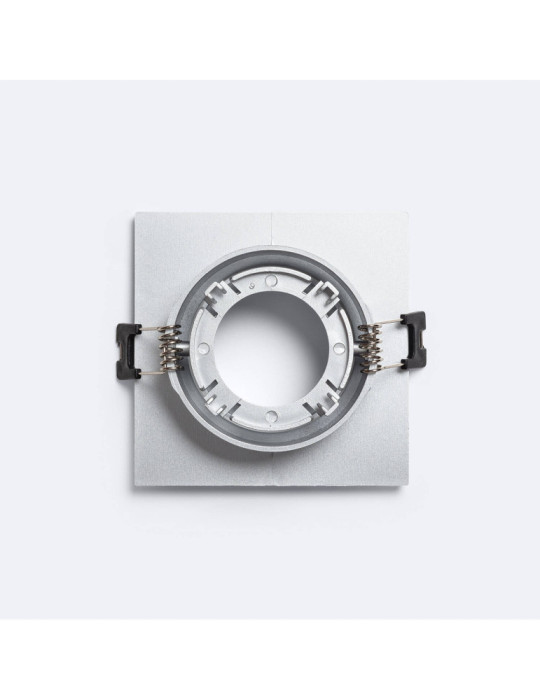 Collerette Downlight Carrée Orientable pour Ampoule LED GU10 / GU5.3 Coupe Ø 75 mm