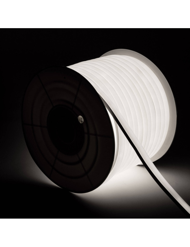 Gaine Néon LED Flexible Dimmable 7.5W/m 220V AC 120LED/m Semi-circulaire 180° Blanc Froid IP67 sur Mesure Coupe tous les 100cm