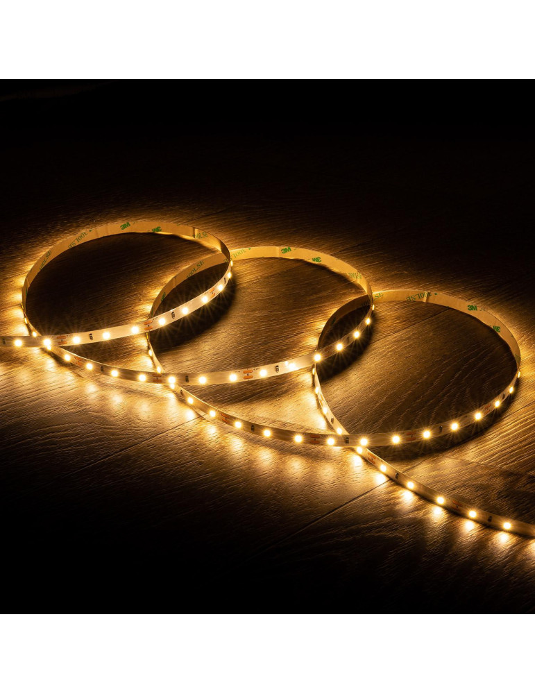 Ruban LED 12V DC SMD2835 60LED/m 5m IP20 Largeur 8mm Coupe 5cm