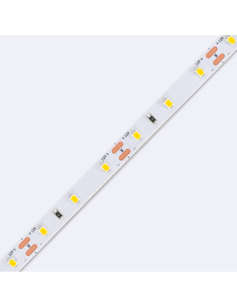 Ruban LED 12V DC SMD2835 60LED/m 5m IP20 Largeur 8mm Coupe 5cm