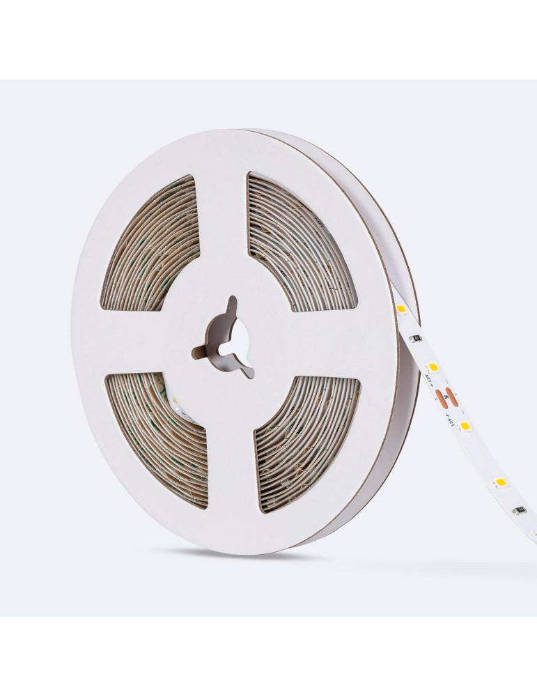 Ruban LED 12V DC SMD2835 60LED/m 5m IP20 Largeur 8mm Coupe 5cm