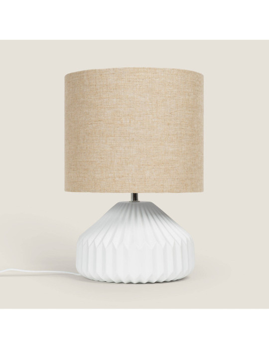 Lampe à Poser Porcelaine et Tissu Monduver