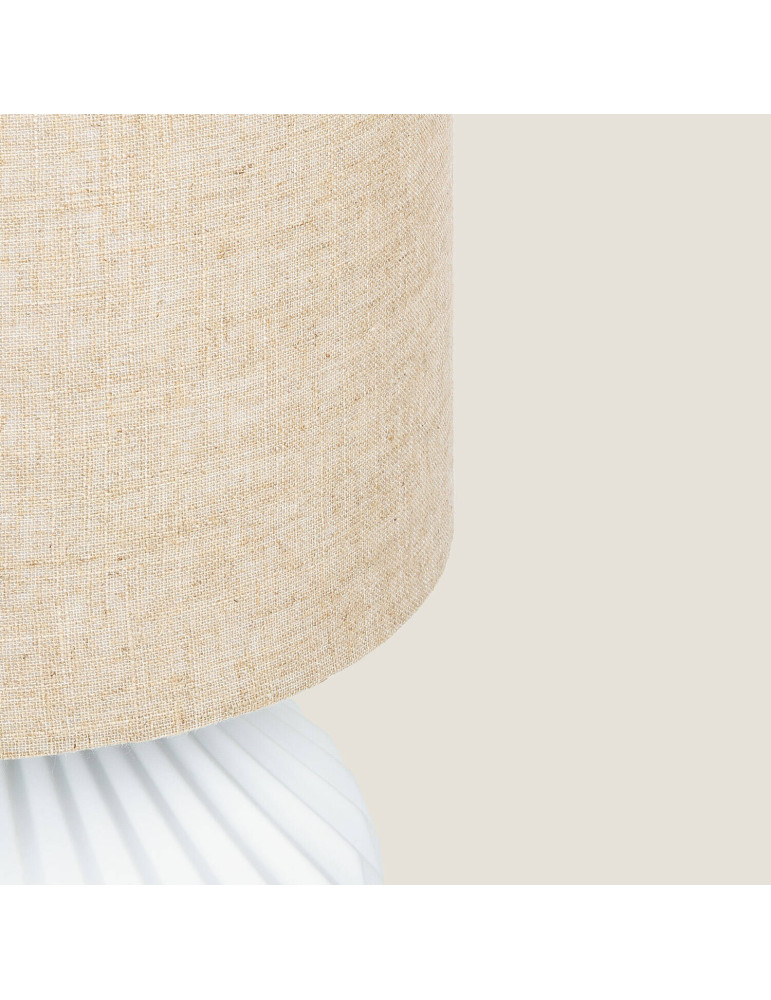 Lampe à Poser Porcelaine et Tissu Monduver