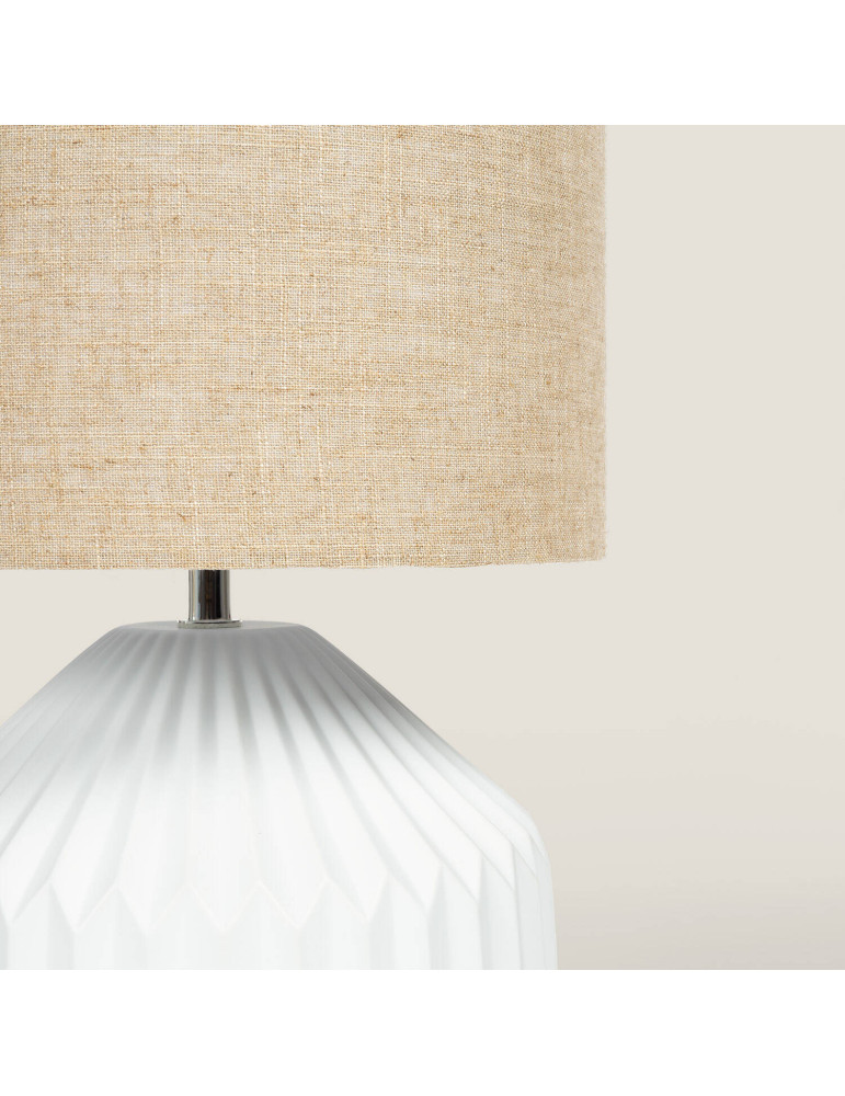 Lampe à Poser Porcelaine et Tissu Monduver