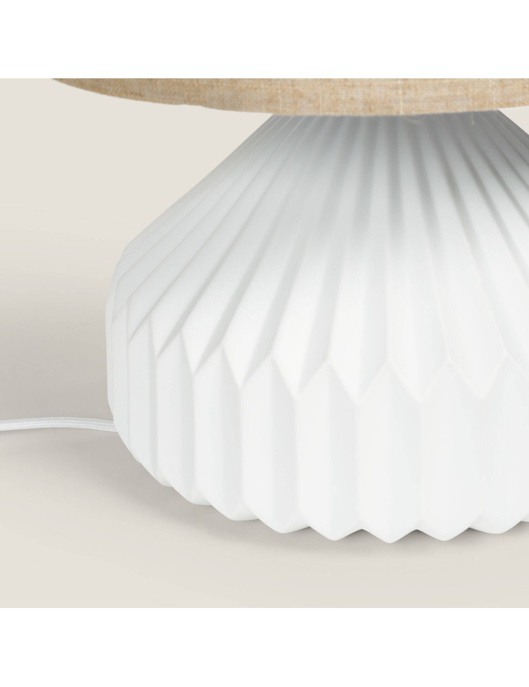 Lampe à Poser Porcelaine et Tissu Monduver