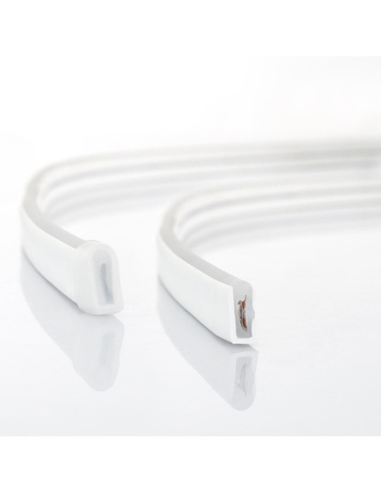 Gaine Néon LED 48V DC 120 LED/m Blanc Chaud IP65 sur Mesure Coupe tous les 5 cm