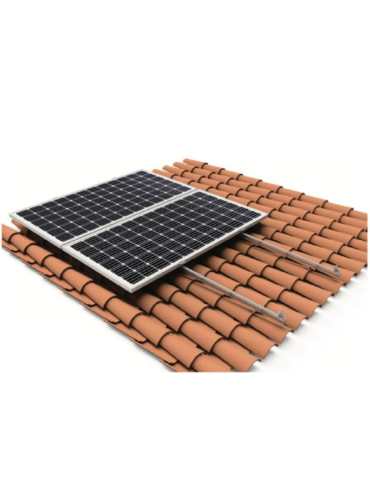 Structure Coplanaire pour Panneaux Solaires Montage sur Toiture Tuiles