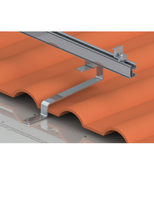 Structure Coplanaire pour Panneaux Solaires Montage sur Toiture Tuiles