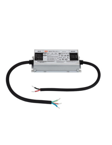 Driver MEAN WELL 100-240V IP67 Sortie 53-107V DC 700-1050mA 75W XLG-75-L-A