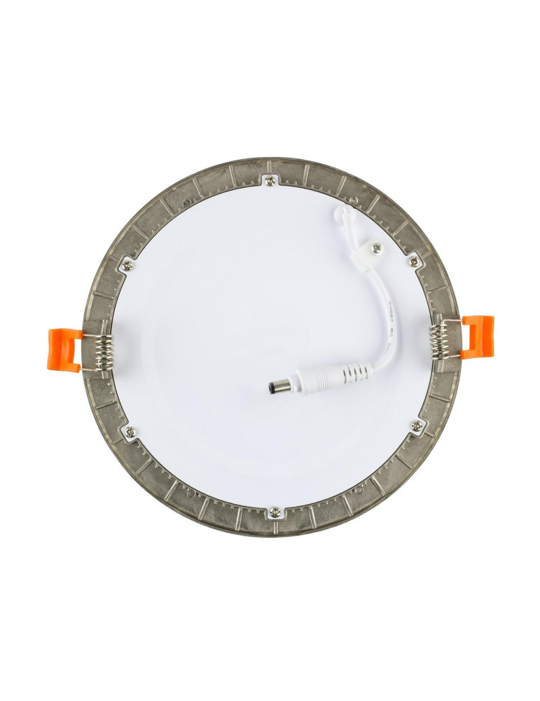 Dalle LED 6W Ronde Extra-Plate Coupe Ø 110 mm Argentée