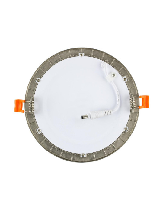 Dalle LED 6W Ronde Extra-Plate Coupe Ø 110 mm Argentée