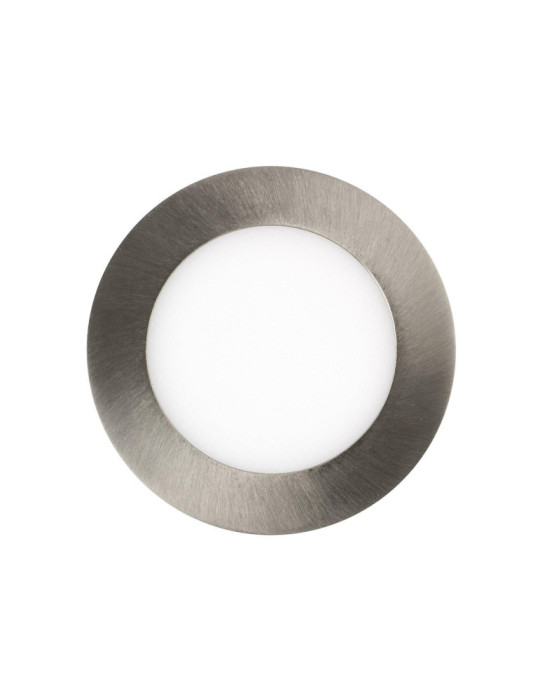 Dalle LED 6W Ronde Extra-Plate Coupe Ø 110 mm Argentée