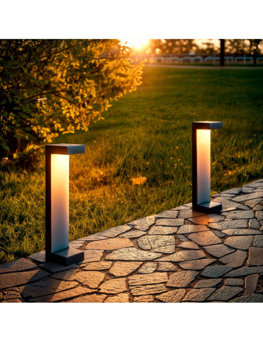 Balise Extérieure LED 7W en Saillie sur Pied 40cm Cascade