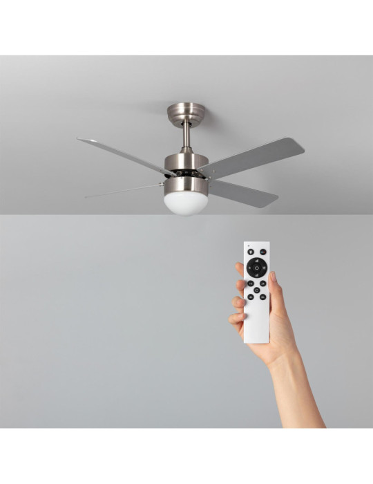 Ventilateur de Plafond Silencieux Cygnus Niquel 107cm Moteur DC