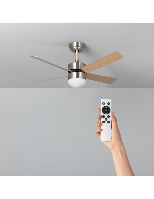 Ventilateur de Plafond Silencieux Cygnus Niquel 107cm Moteur DC