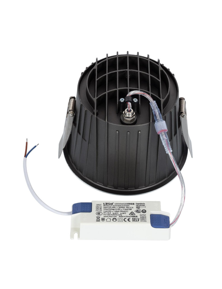 Downlight LED 25W Rond Premium CRI90 LIFUD Coupe Ø 150 mm IP65