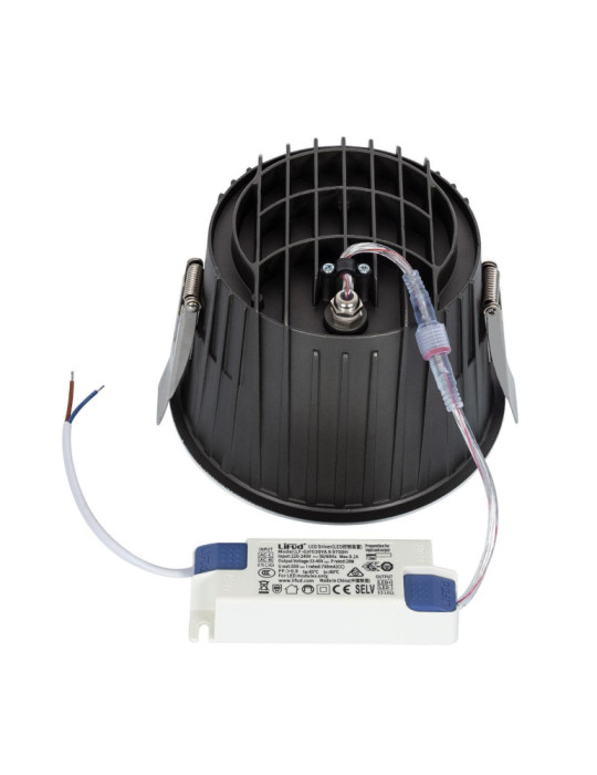 Downlight LED 25W Rond Premium CRI90 LIFUD Coupe Ø 150 mm IP65