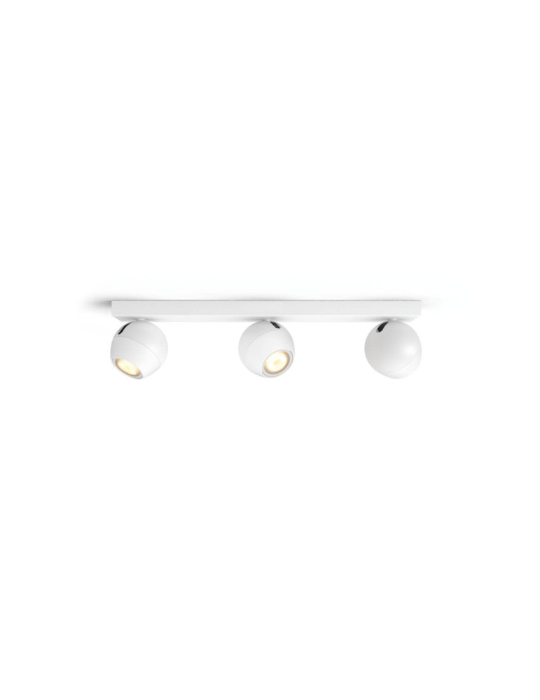 Plafonnier White Ambiance Buckram 3 Spots GU10 PHILIPS Hue